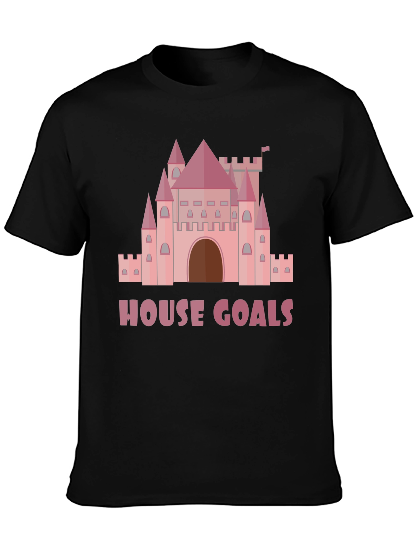 House Goals Castle Graphic Tee - Pink