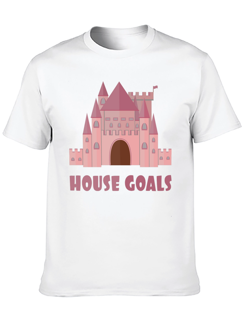 House Goals Castle Graphic Tee - Pink