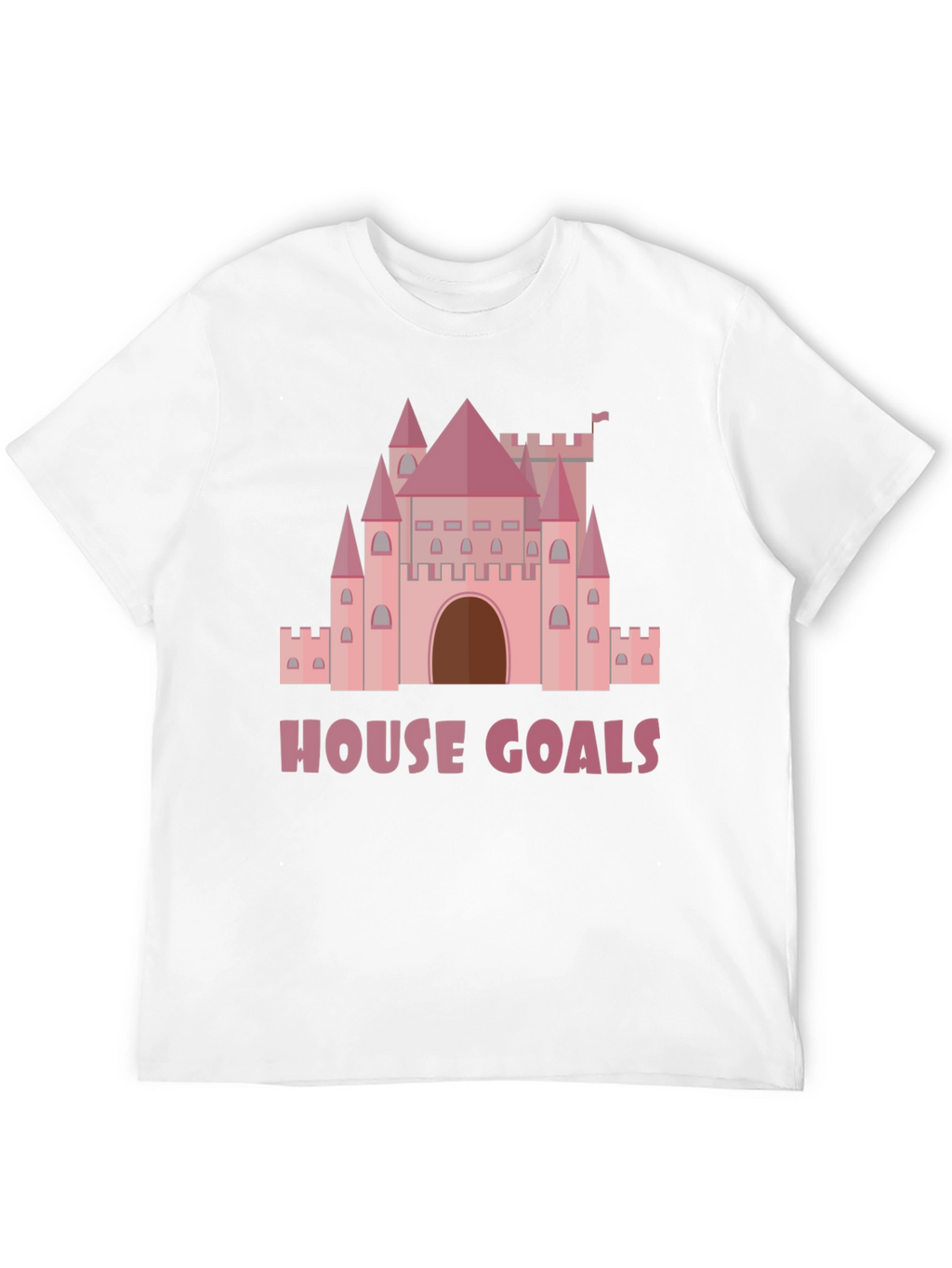 House Goals Castle Graphic Tee - Pink