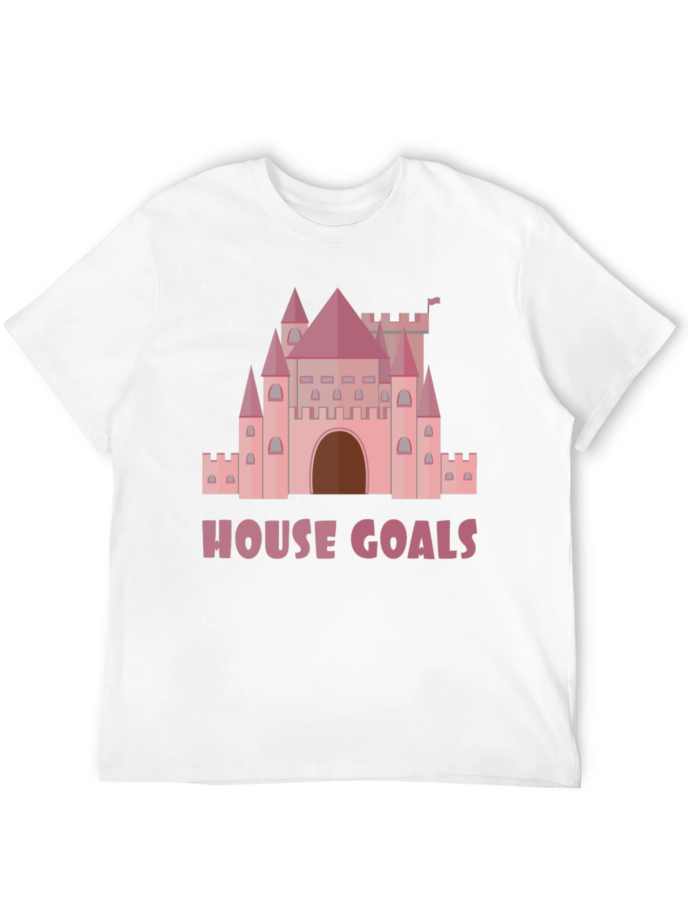 House Goals Castle Graphic Tee - Pink