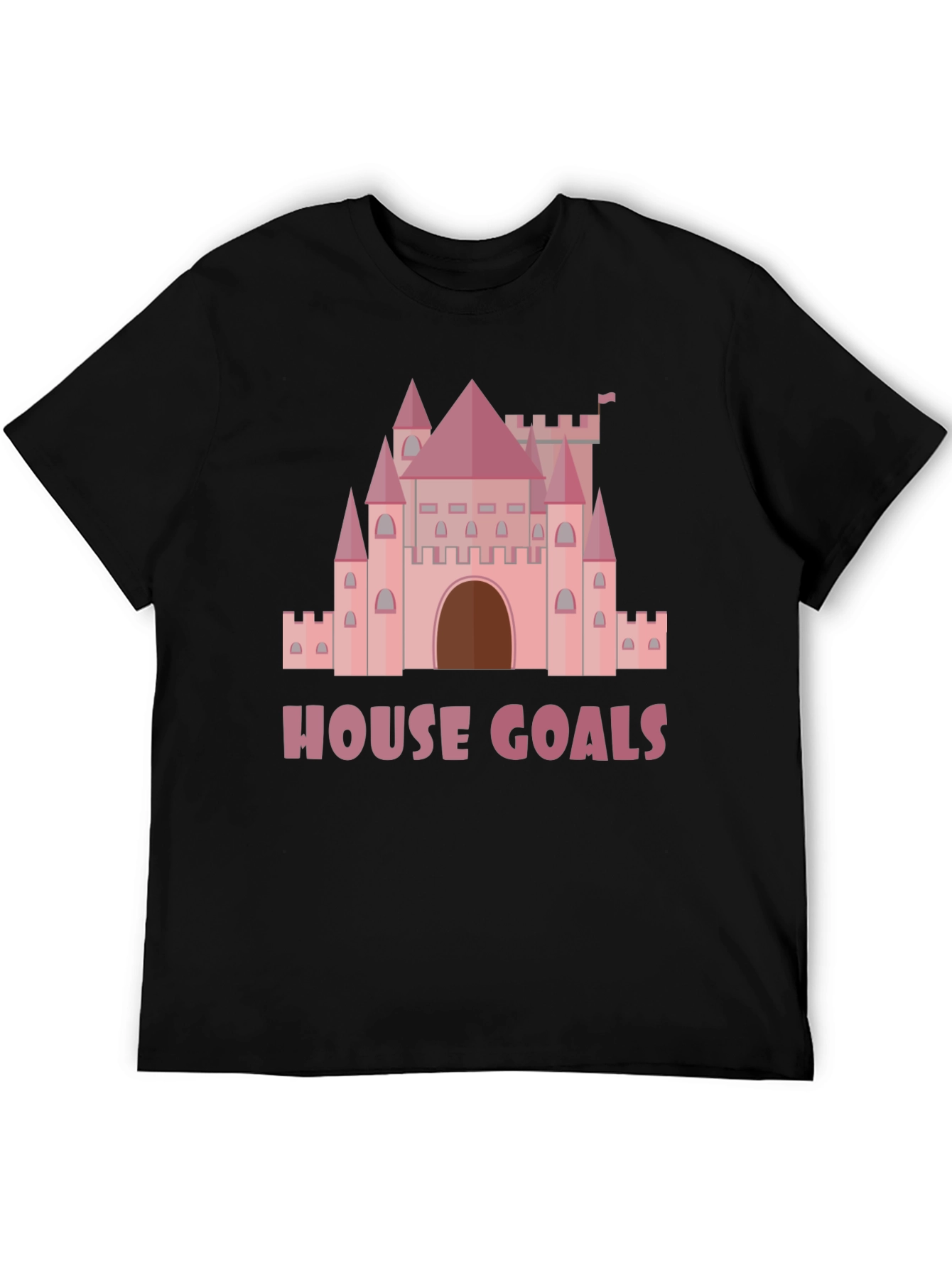 House Goals Castle Graphic Tee - Pink