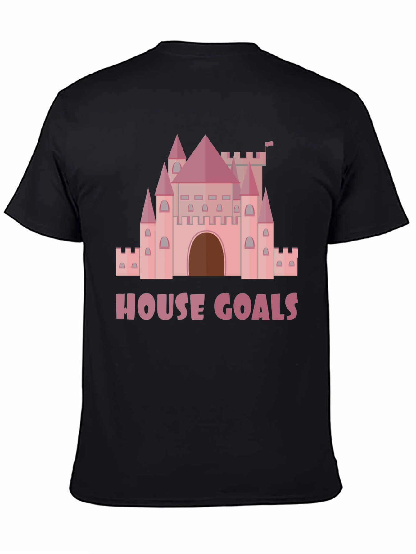 House Goals Castle Graphic Tee - Pink