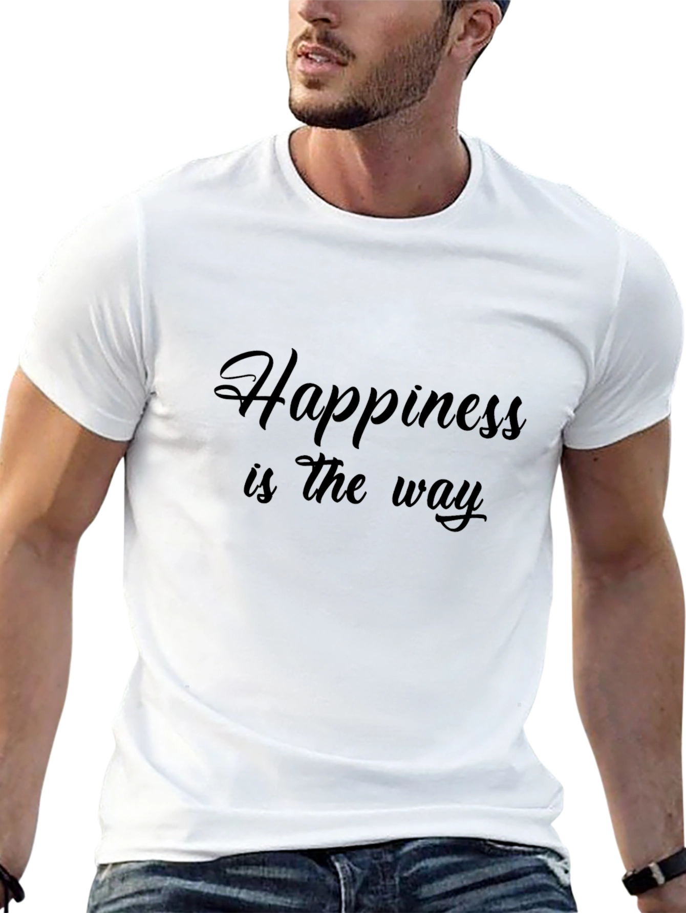 Happiness is The Way Black T-Shirt