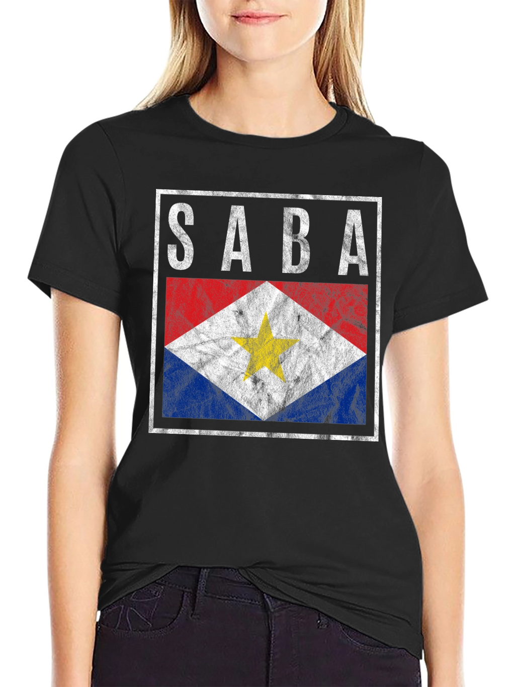 SABA Flag Graphic Tee - Island Pride Shirt