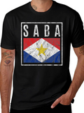 SABA Flag Graphic Tee - Island Pride Shirt