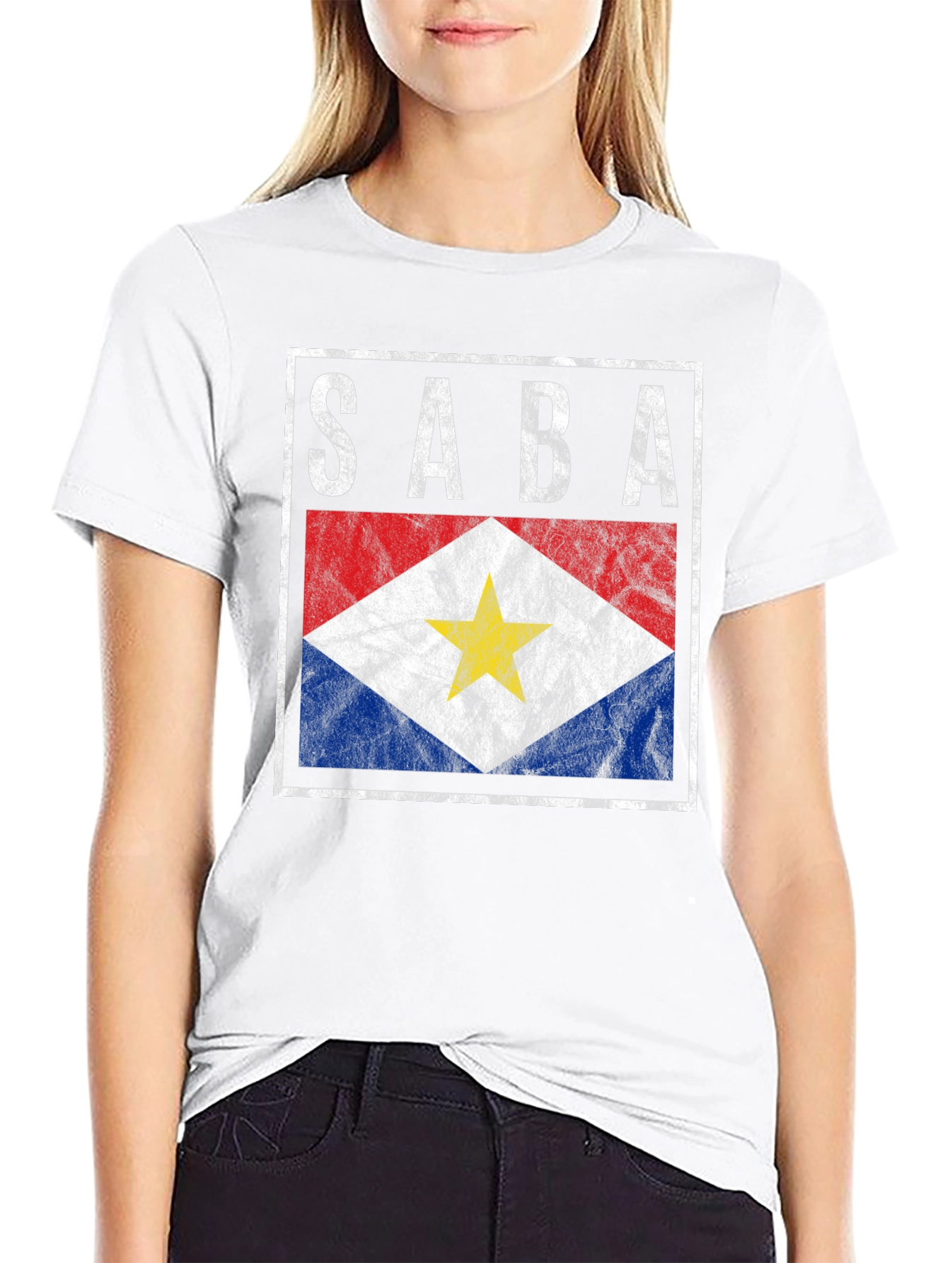 SABA Flag Graphic Tee - Island Pride Shirt