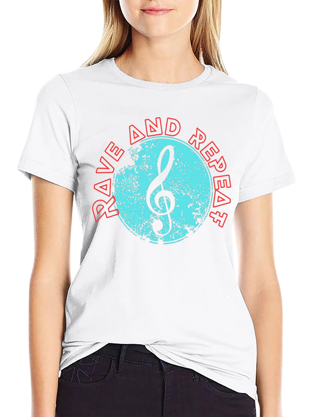 Rave and Repeat Music Tee - Black Cotton T-Shirt