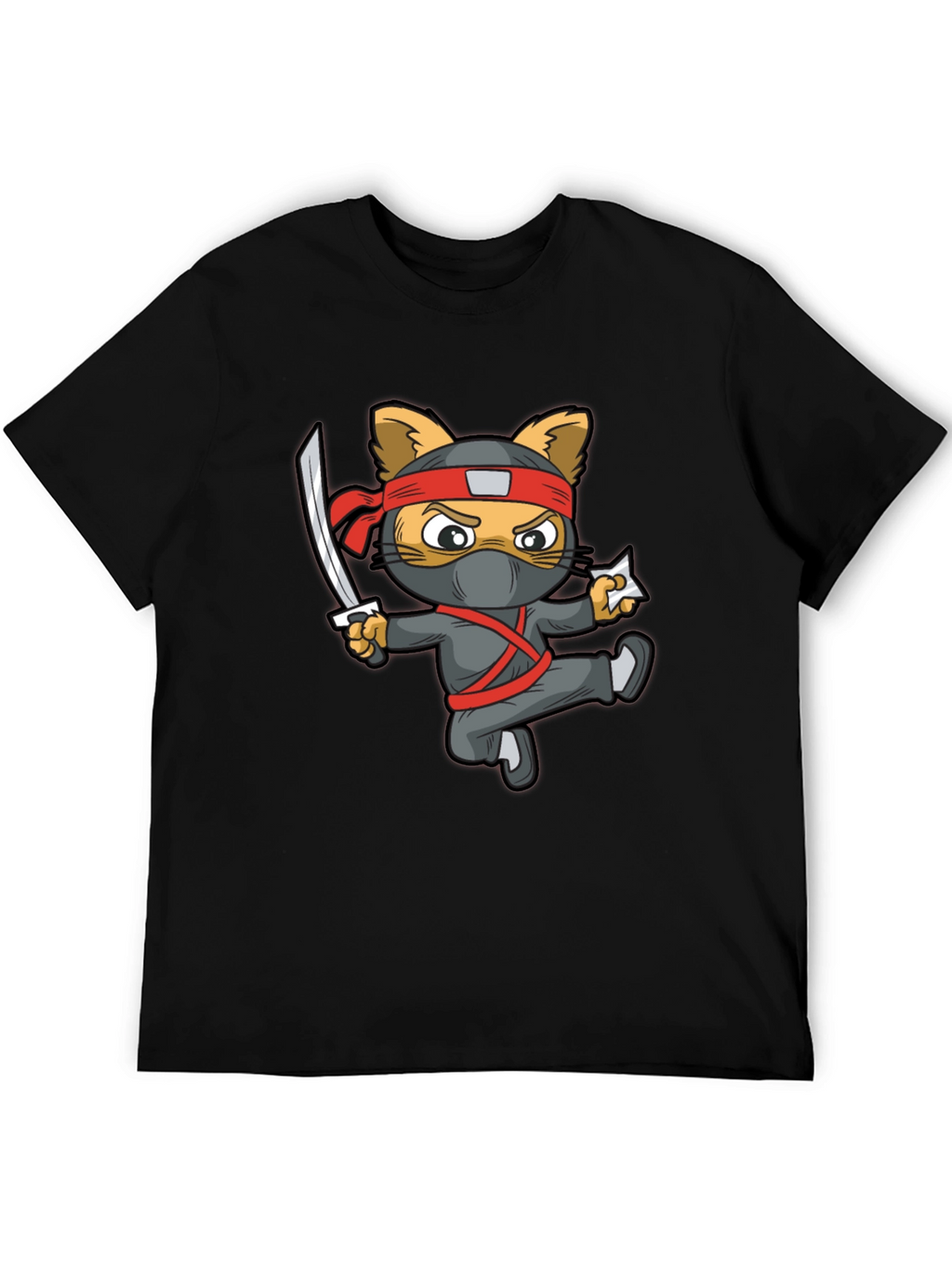 Ninja Cat Graphic T-Shirt
