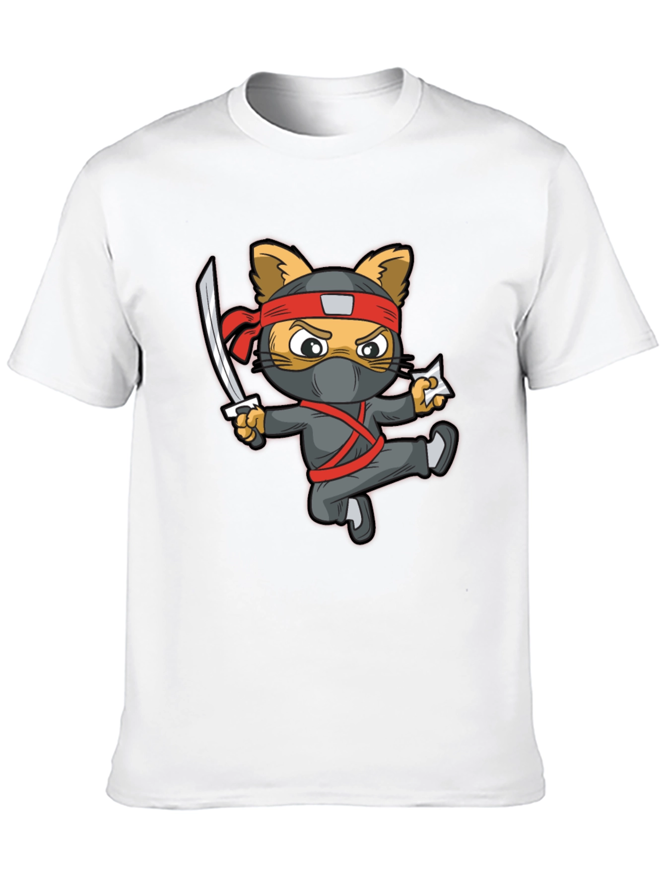 Ninja Cat Graphic T-Shirt
