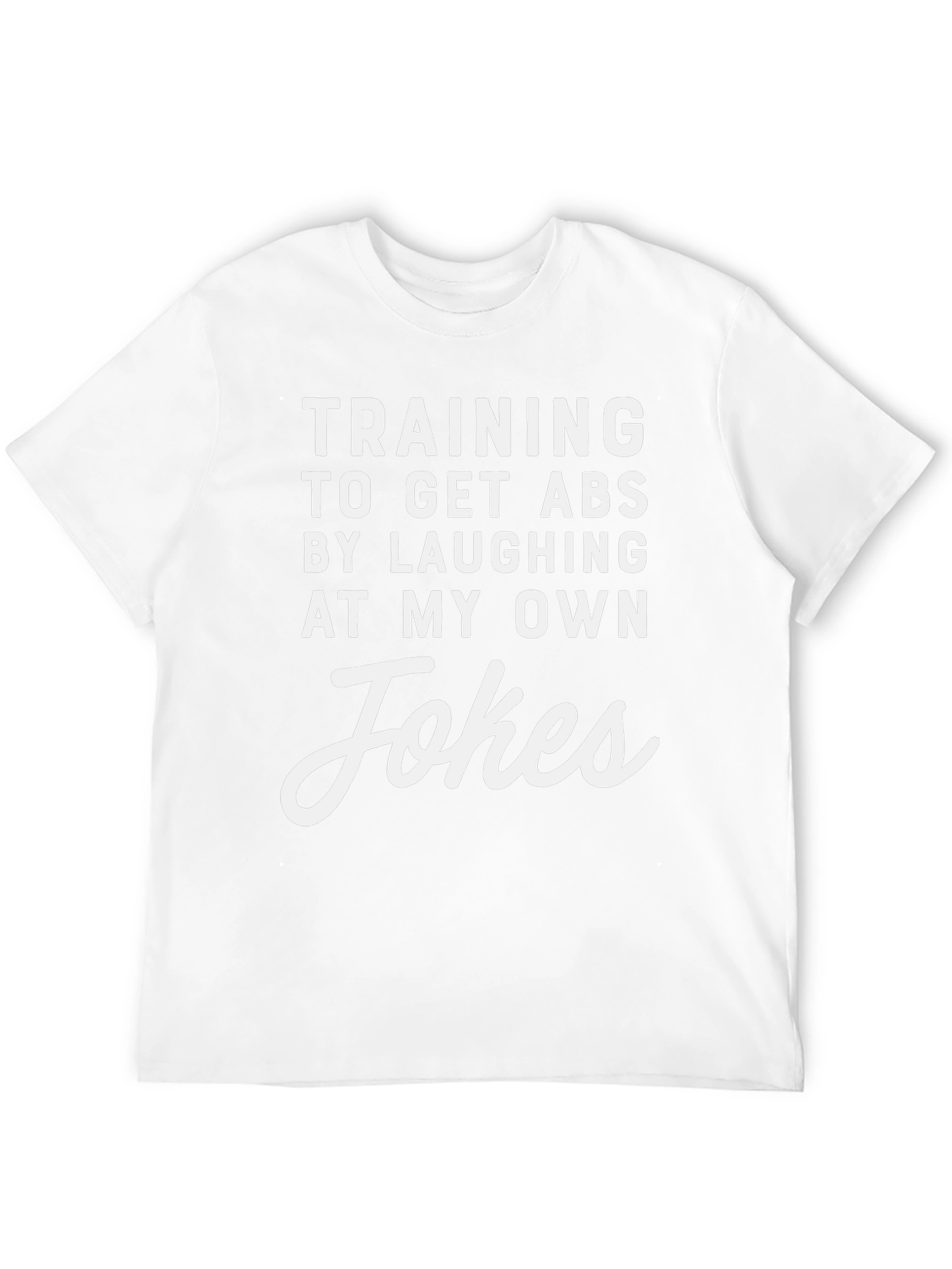 Funny Training for Abs Black T-Shirt