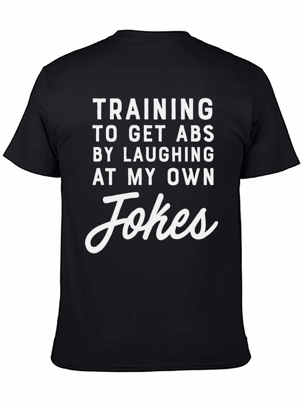 Funny Training for Abs Black T-Shirt