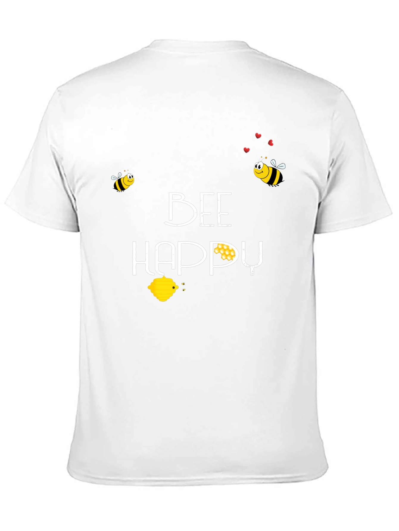 Bee Happy Graphic Tee - Black