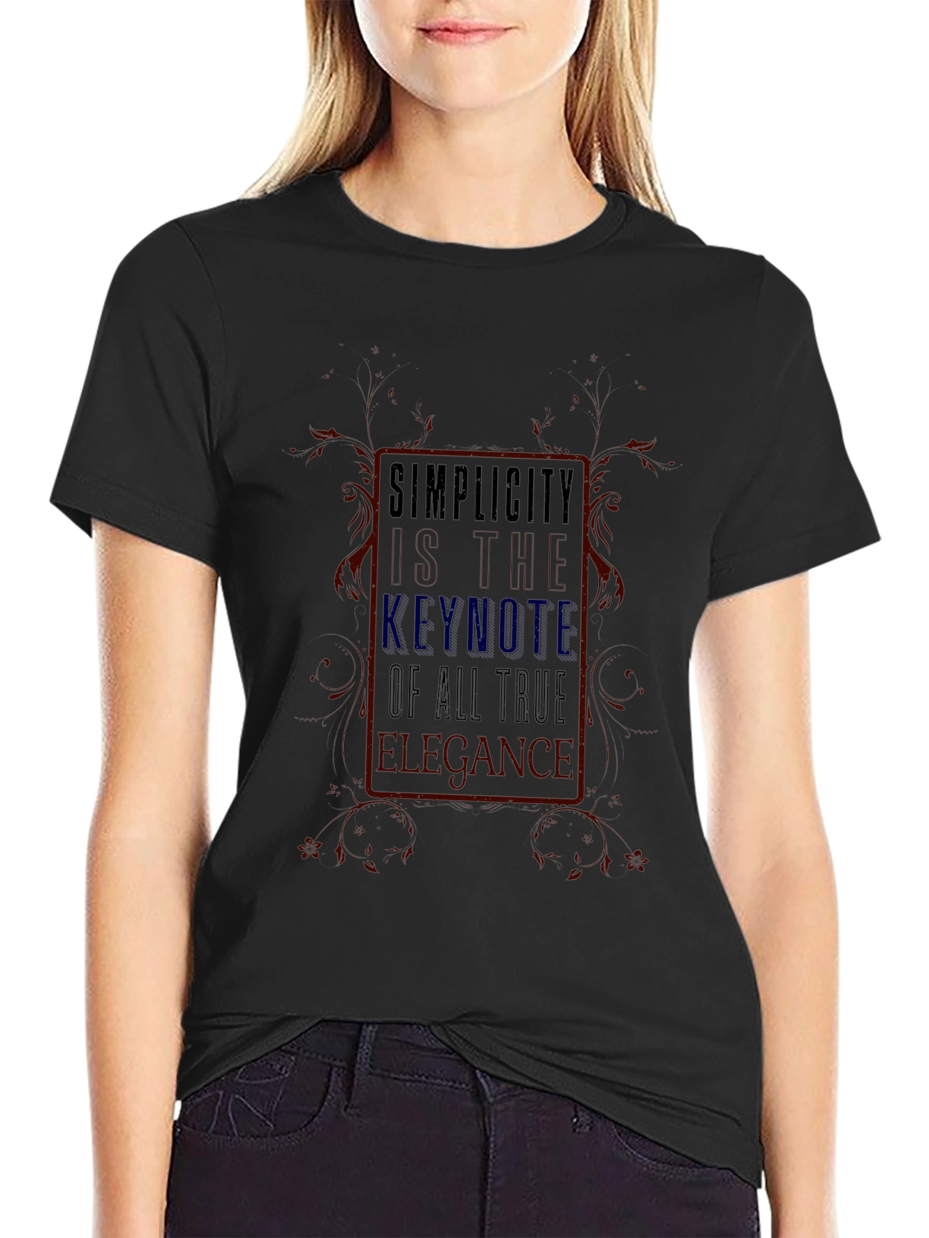 Simplicity Keynote Graphic T-Shirt - True Elegance Design