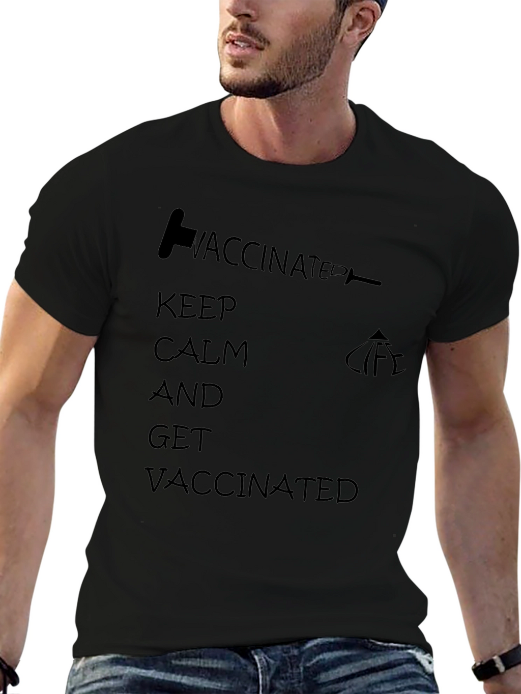 Vaccinated Keep Calm T-Shirt