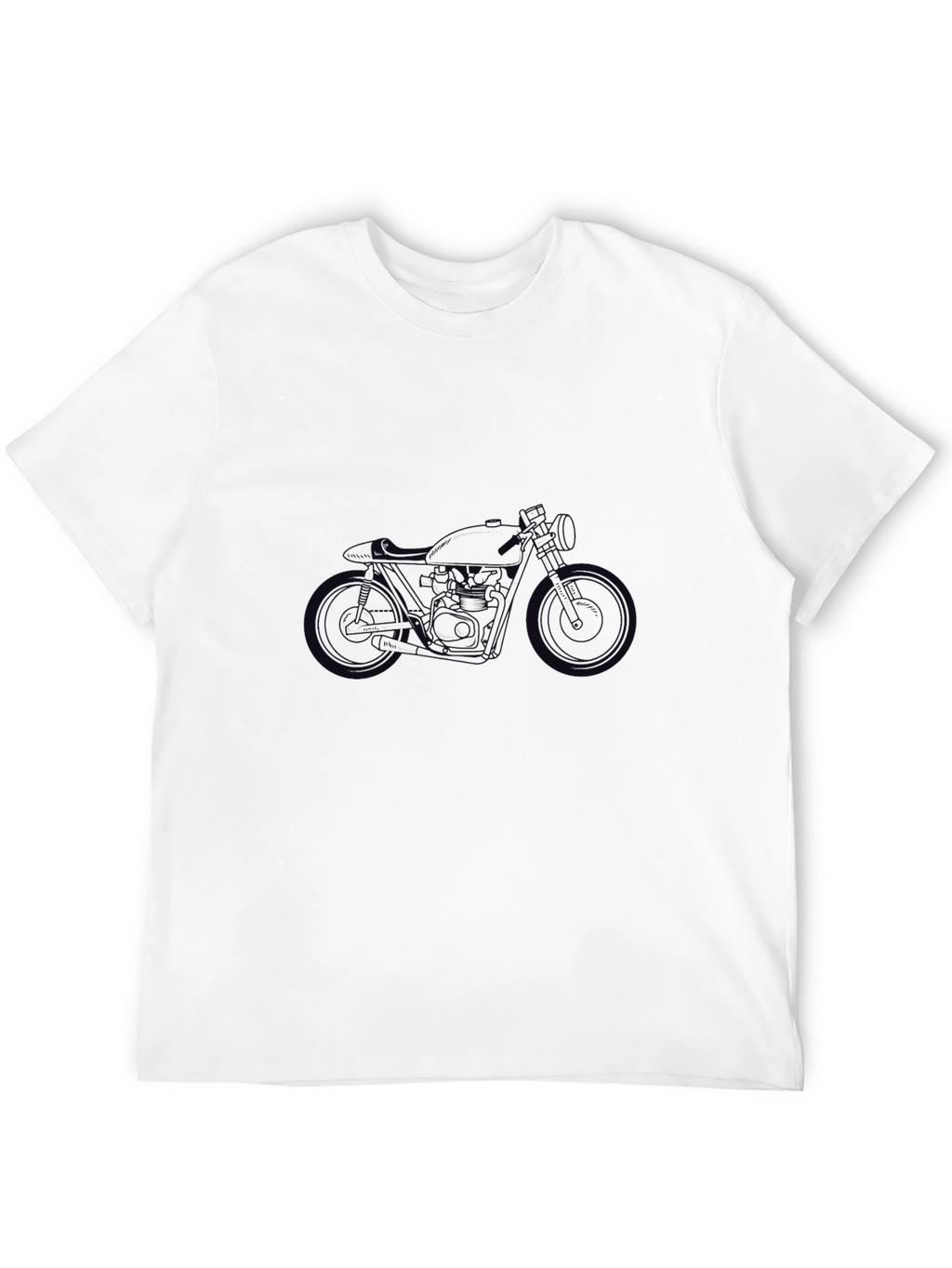 Black Motorcycle Graphic Tee - Casual Style