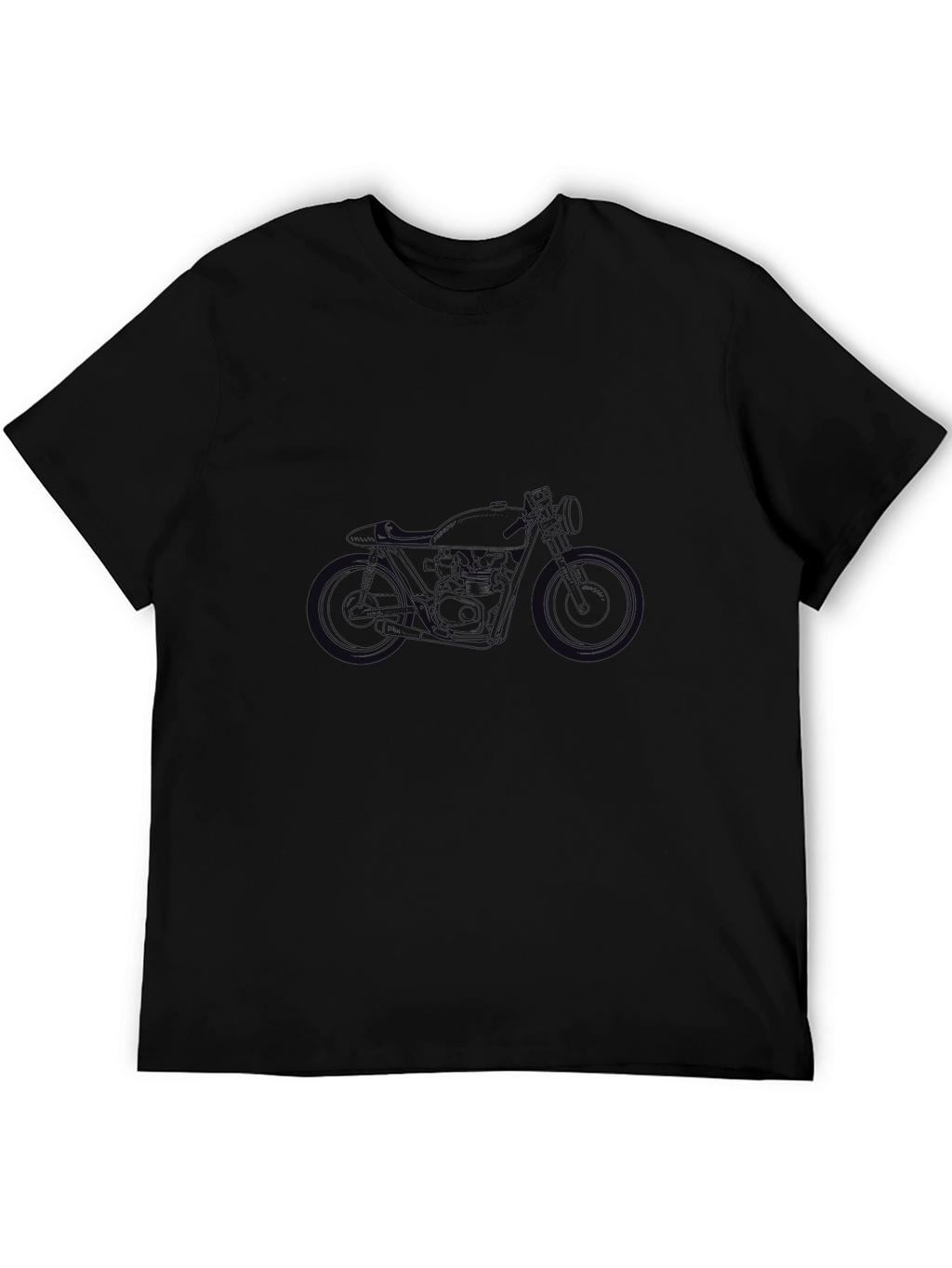 Black Motorcycle Graphic Tee - Casual Style