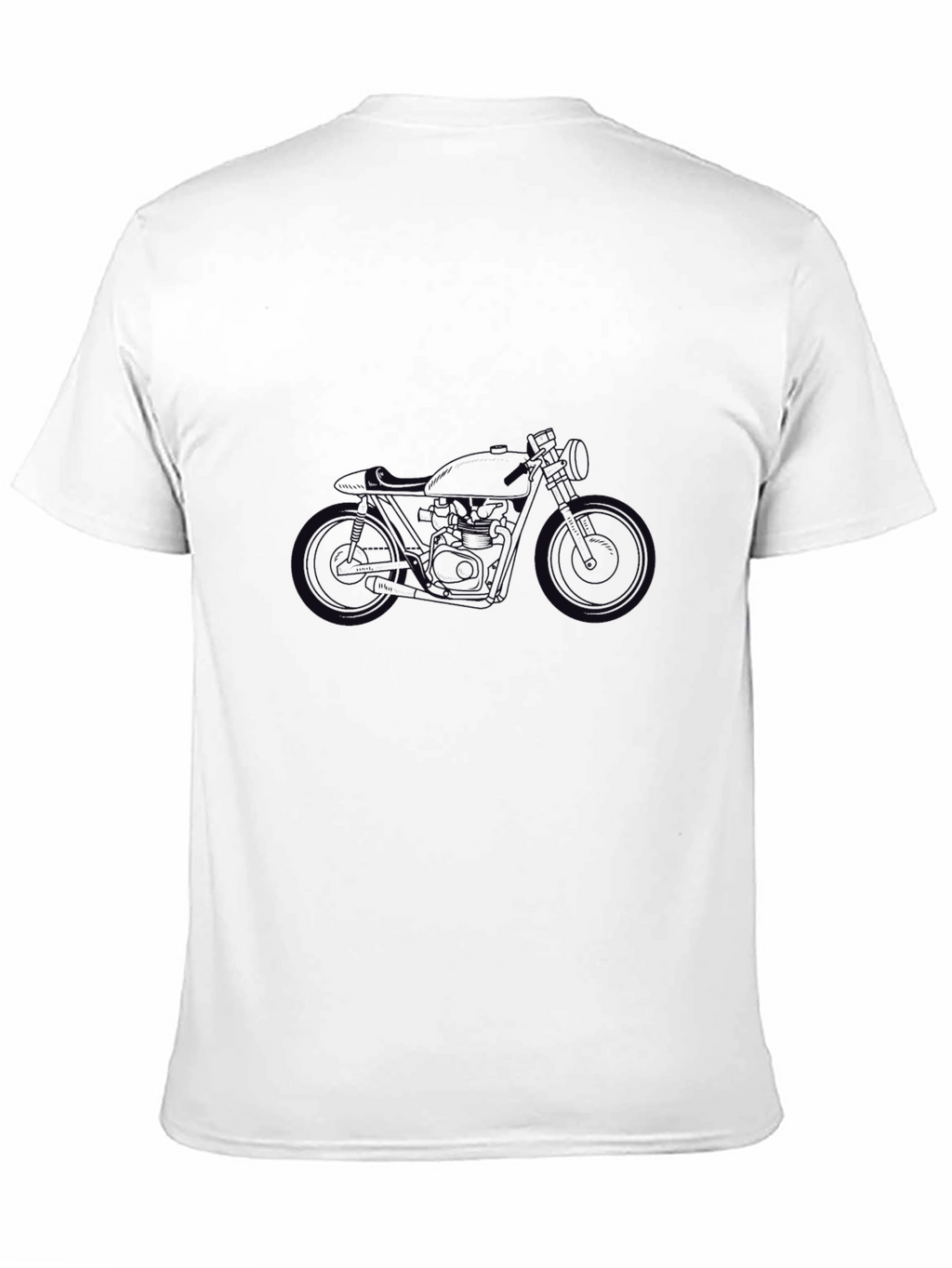 Black Motorcycle Graphic Tee - Casual Style
