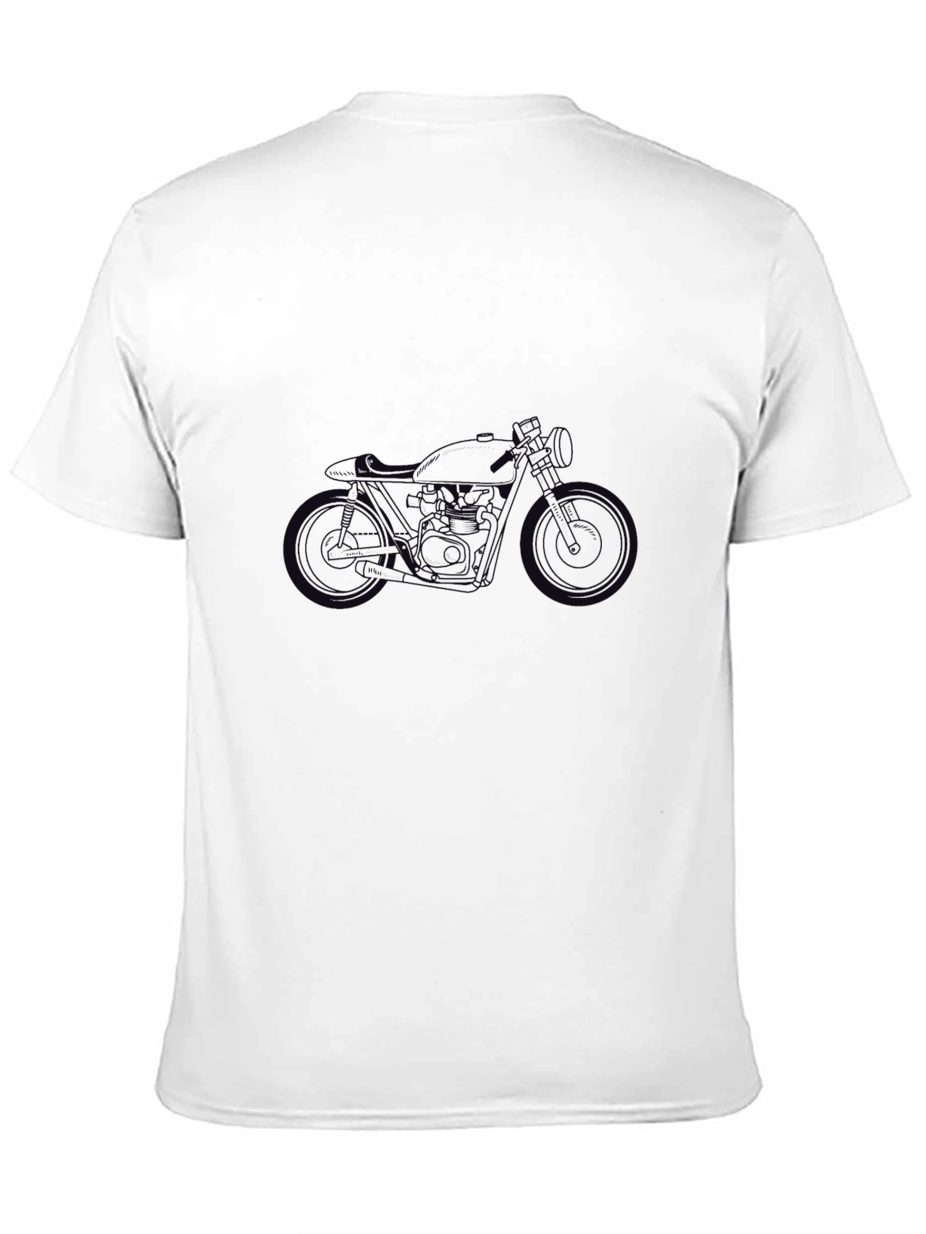 Black Motorcycle Graphic Tee - Casual Style