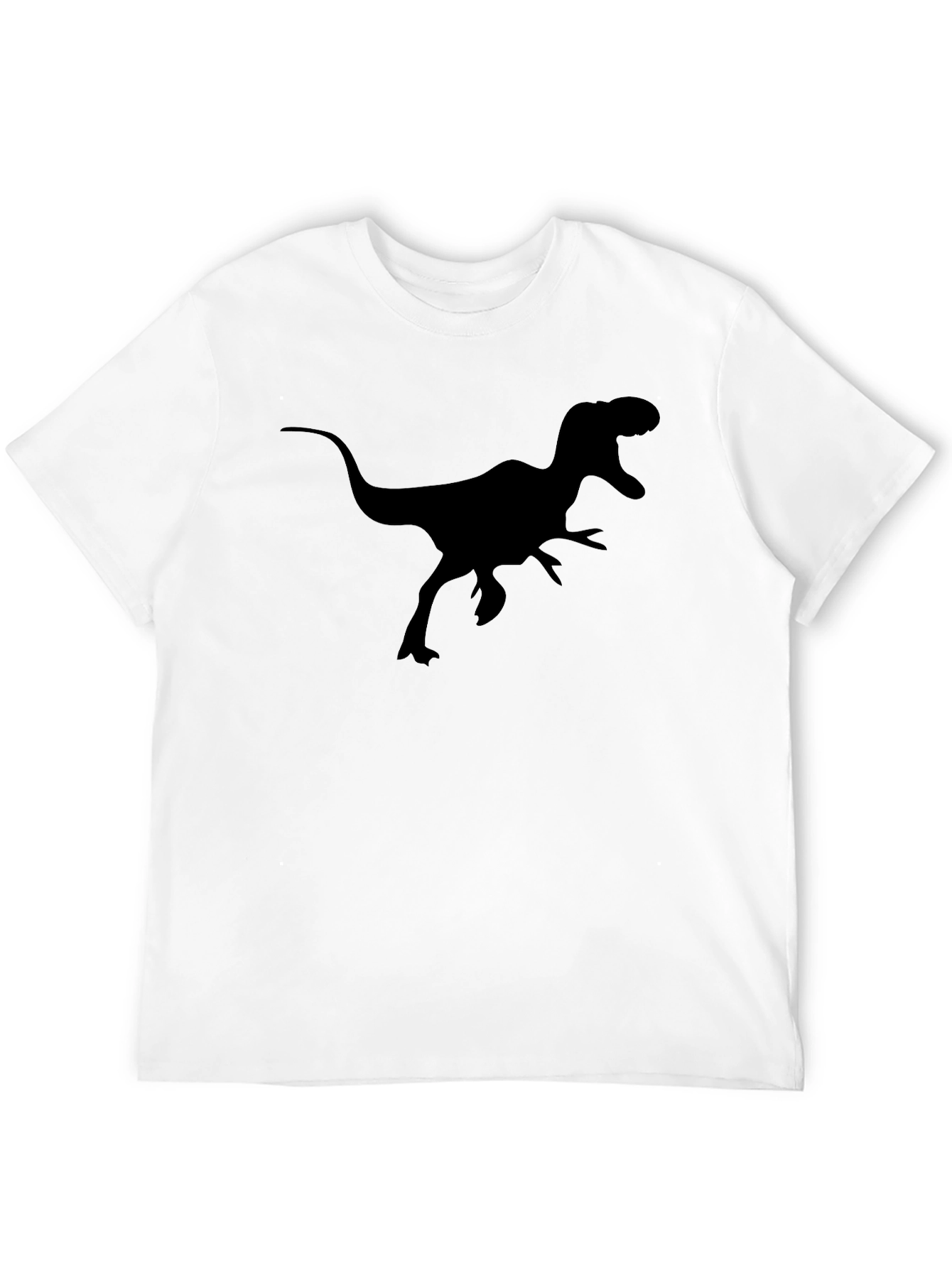 Dinosaur Graphic Tee - Black Cotton T-Shirt