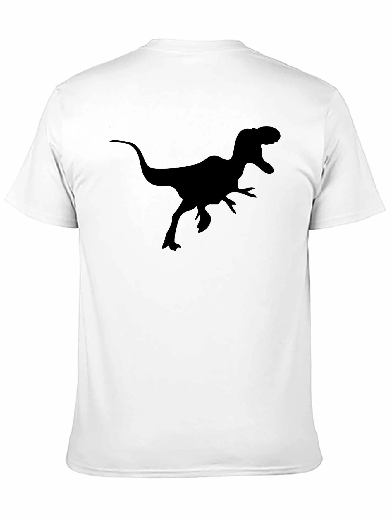 Dinosaur Graphic Tee - Black Cotton T-Shirt