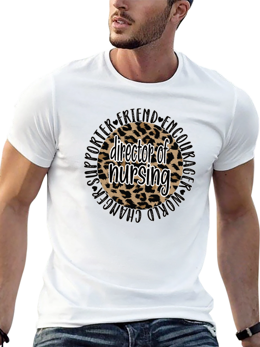 Director of Nursing Leopard Print Tee