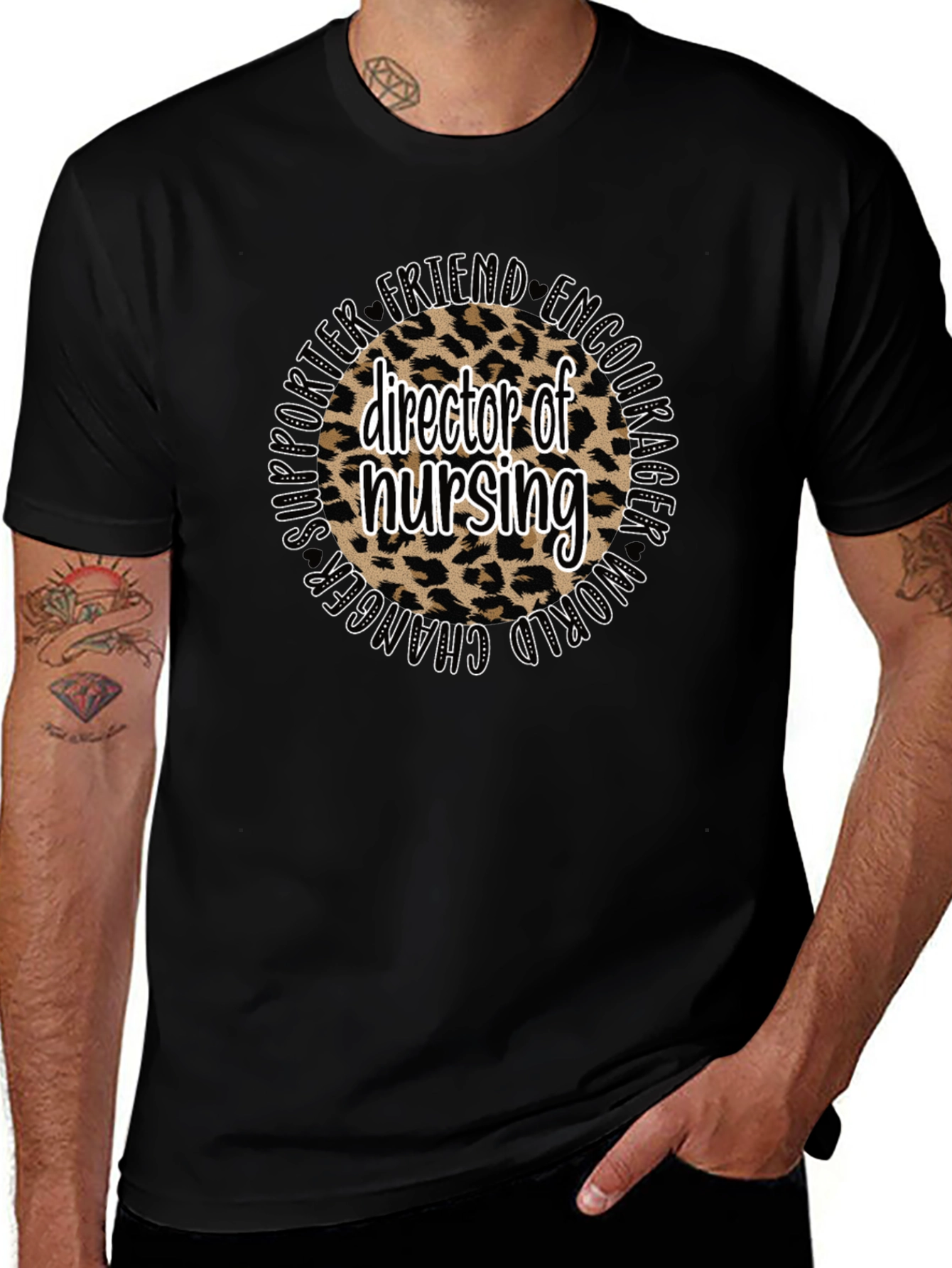 Director of Nursing Leopard Print Tee