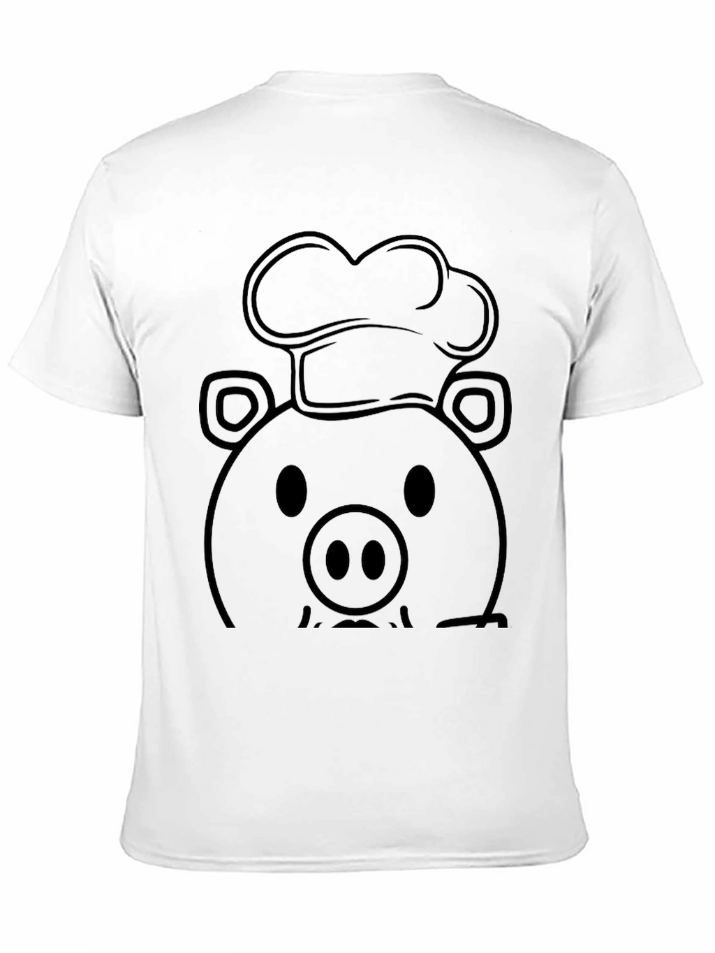 Chef Pig Graphic Tee - Black Cotton T-Shirt