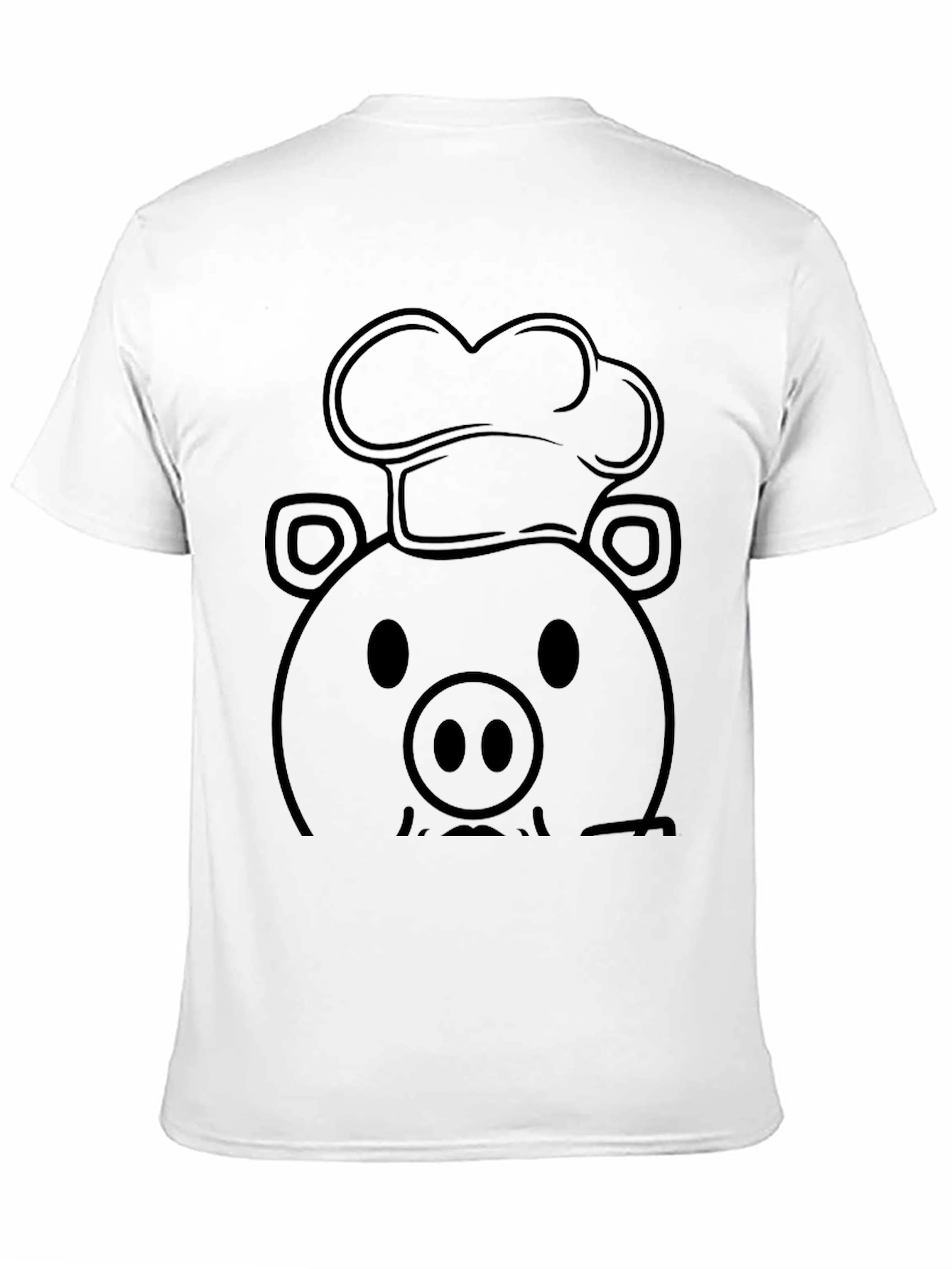 Chef Pig Graphic Tee - Black Cotton T-Shirt