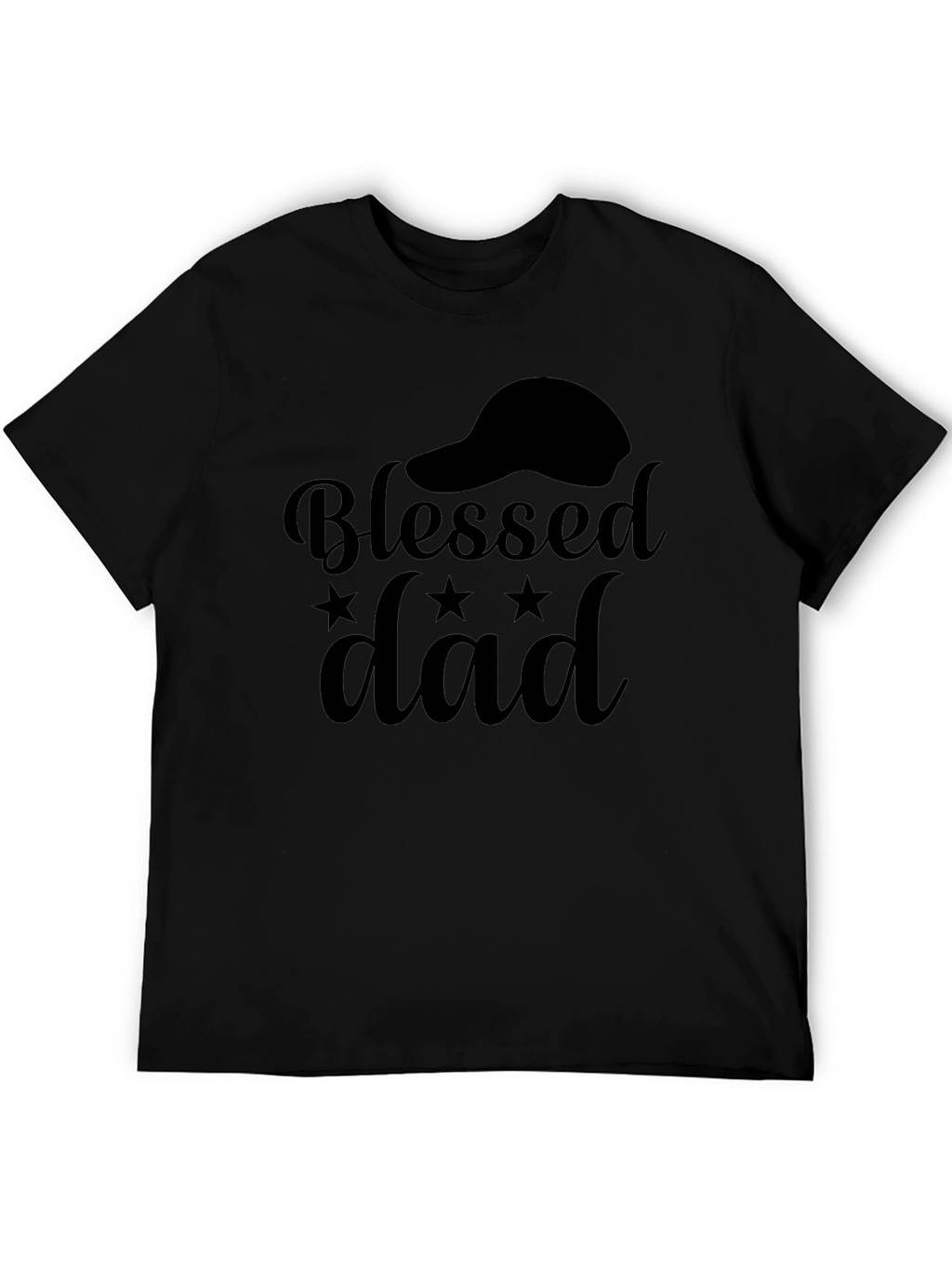 Blessed Dad Black Graphic T-Shirt