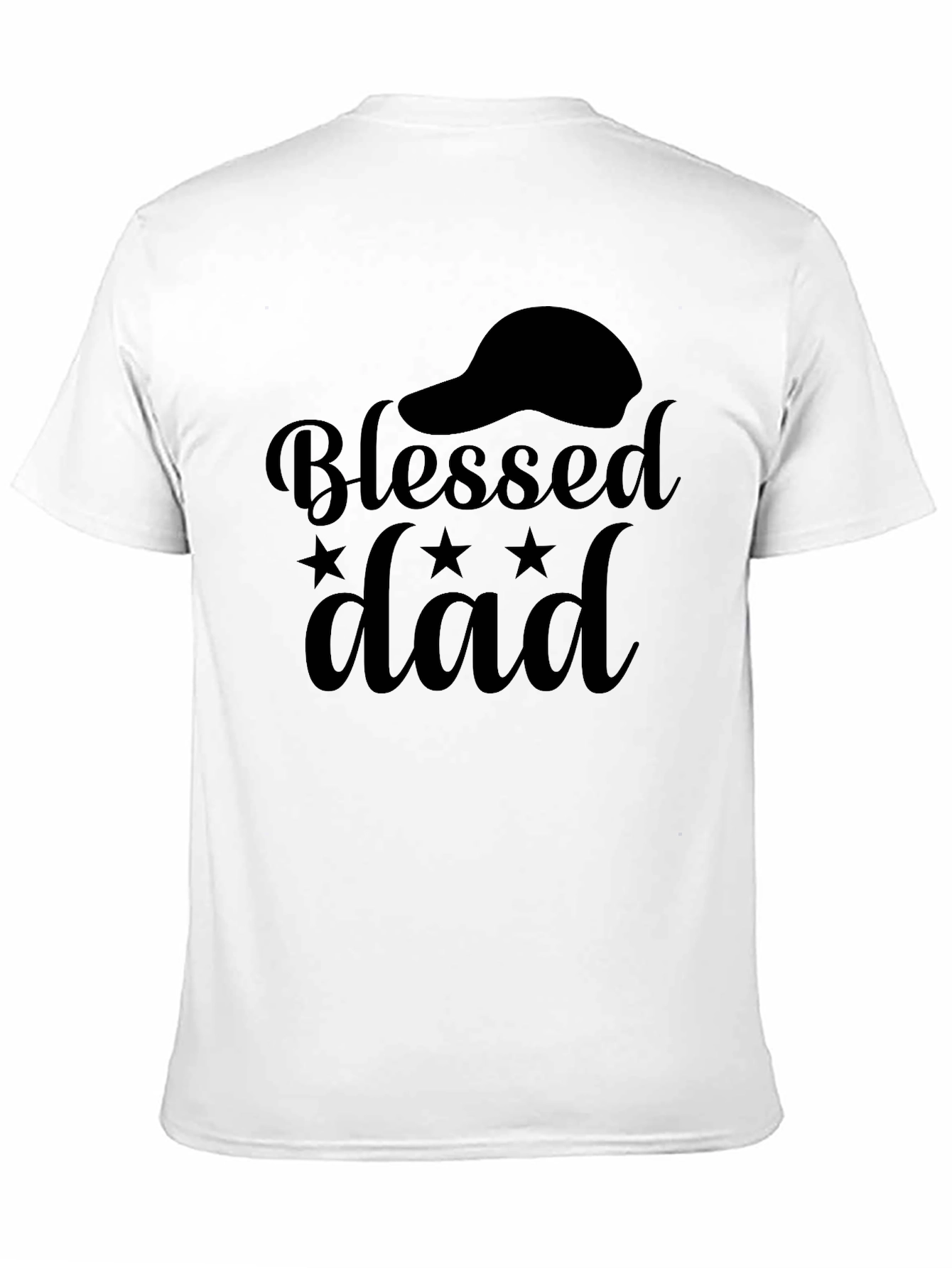 Blessed Dad Black Graphic T-Shirt