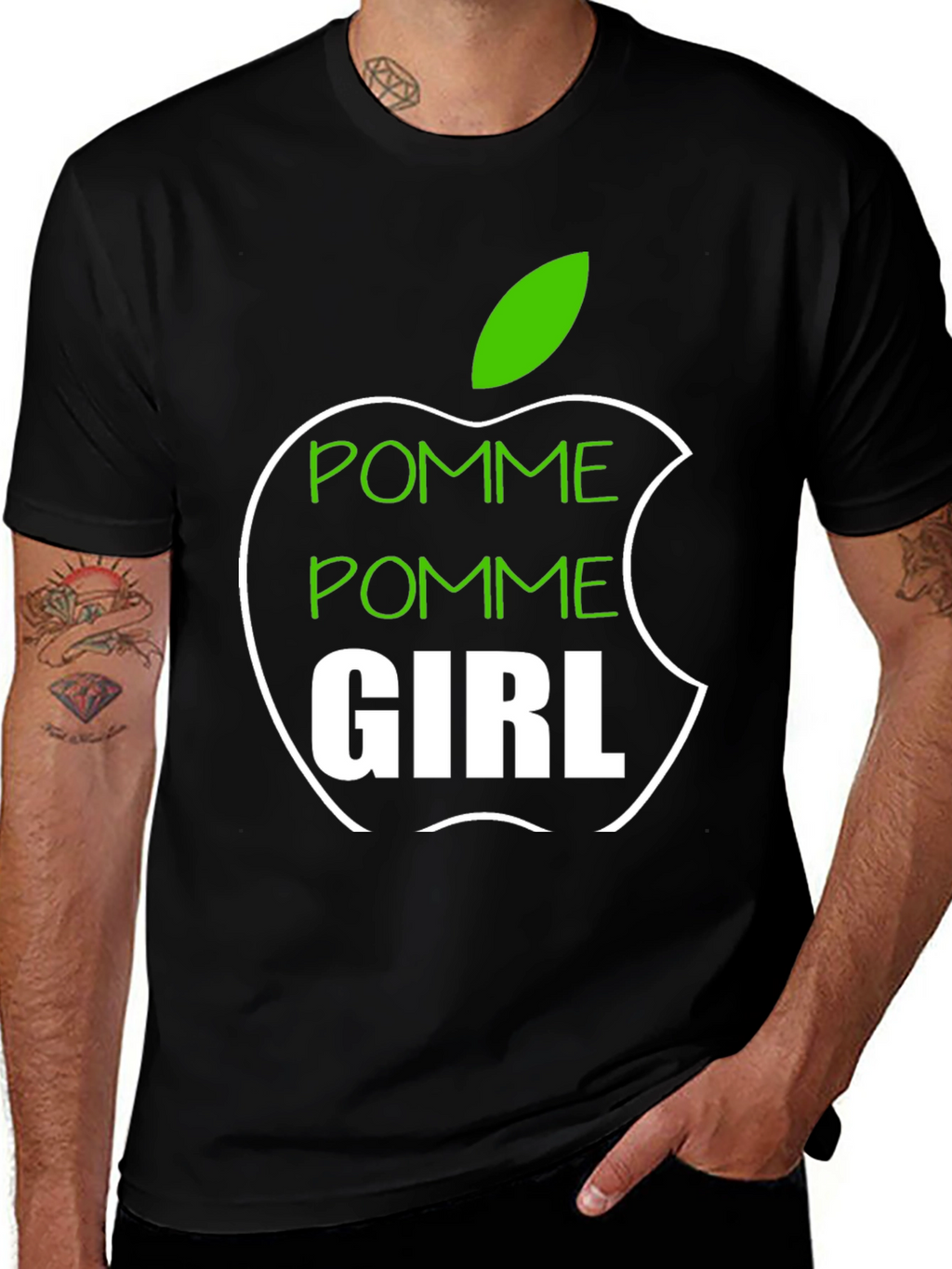 Pomme Girl Graphic Tee - Apple Inspired T-Shirt