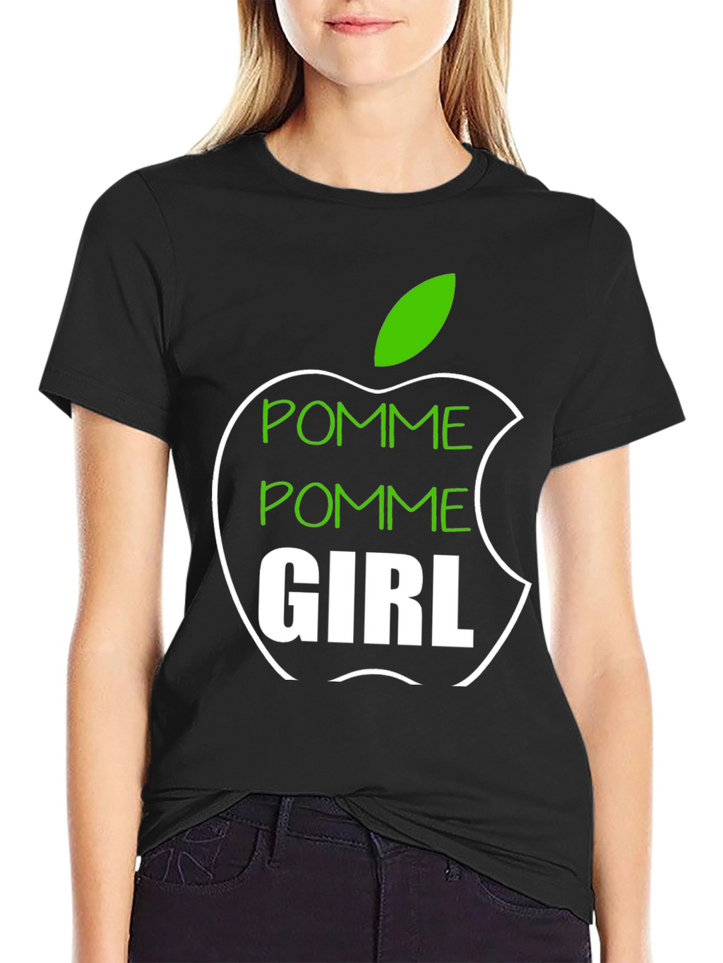 Pomme Girl Graphic Tee - Apple Inspired T-Shirt