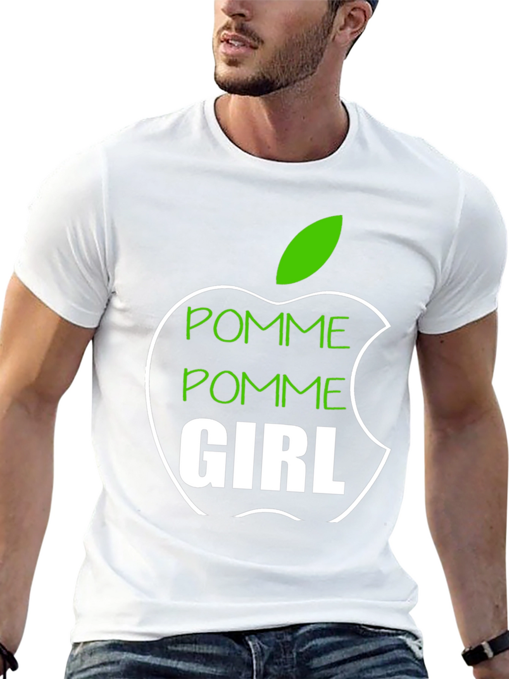 Pomme Girl Graphic Tee - Apple Inspired T-Shirt