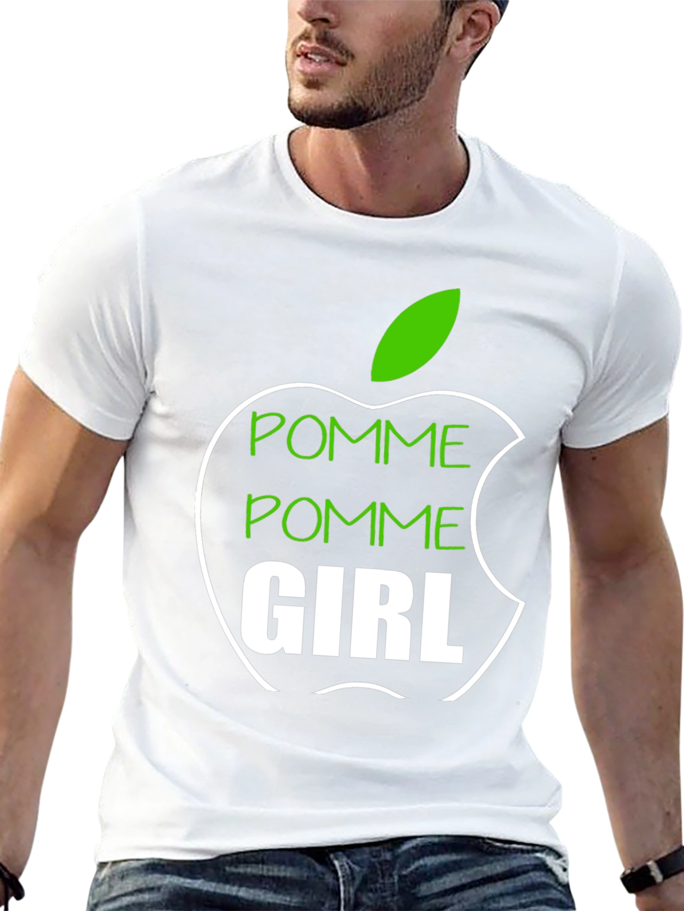 Pomme Girl Graphic Tee - Apple Inspired T-Shirt