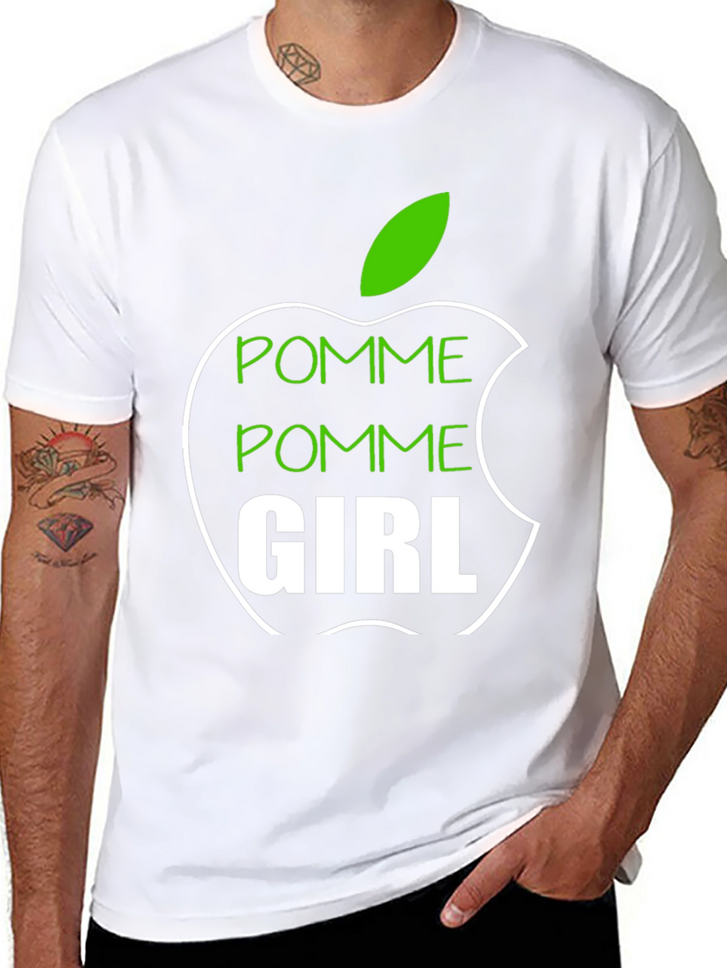 Pomme Girl Graphic Tee - Apple Inspired T-Shirt