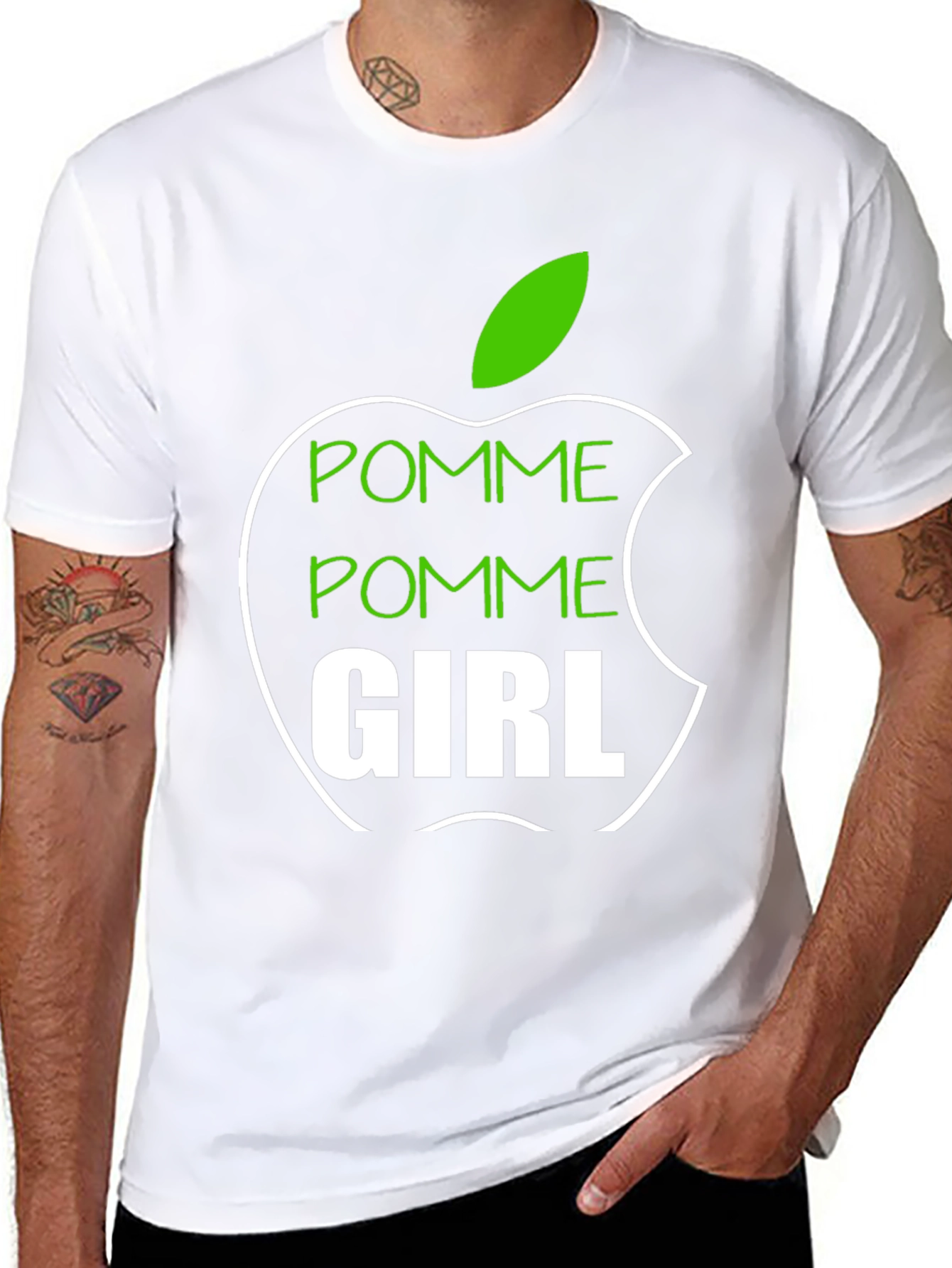 Pomme Girl Graphic Tee - Apple Inspired T-Shirt