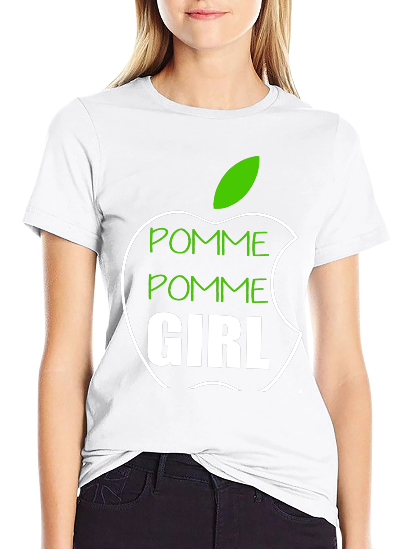 Pomme Girl Graphic Tee - Apple Inspired T-Shirt