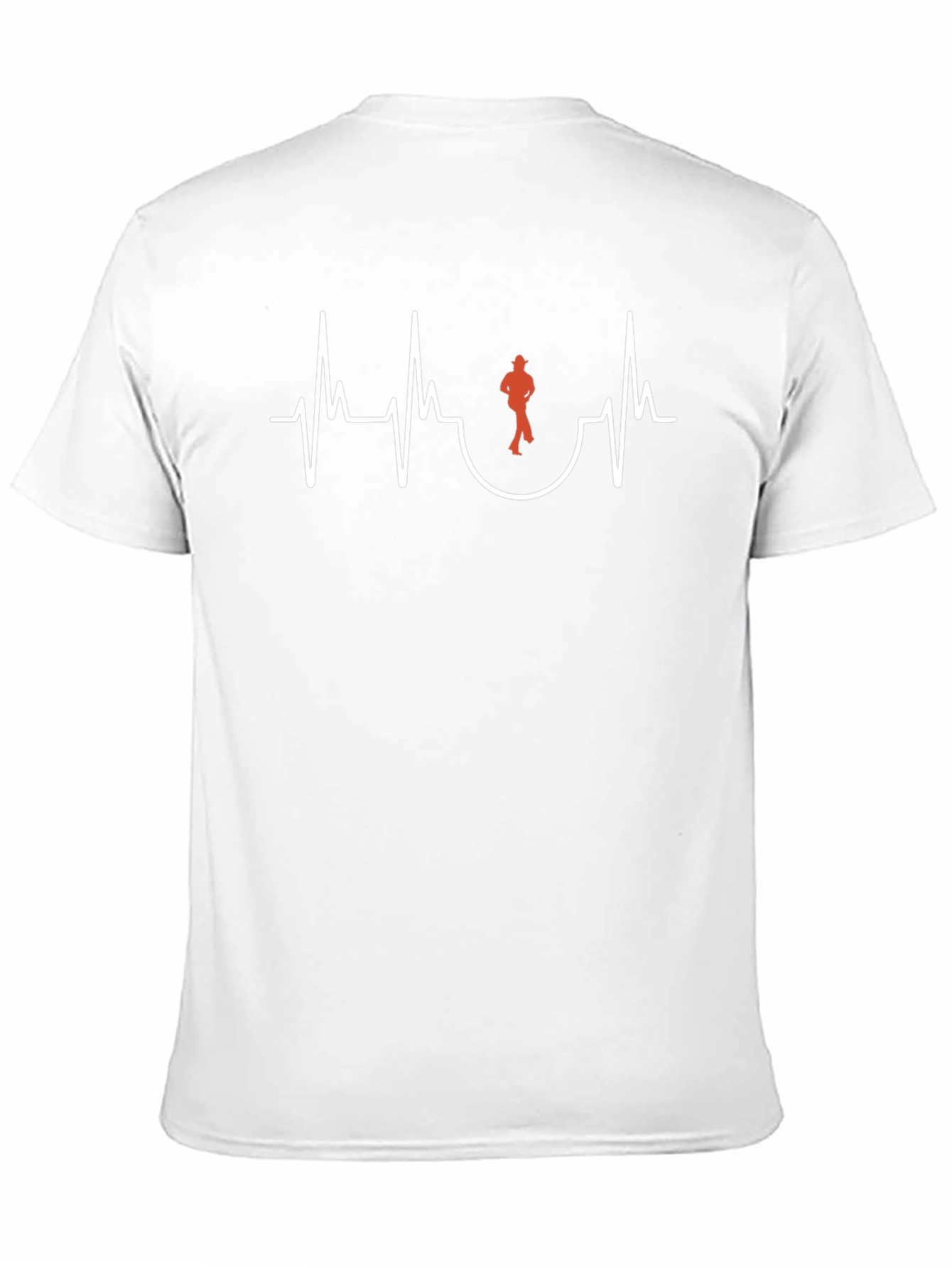 Cool Black T-Shirt - Dancing Heartbeat Design