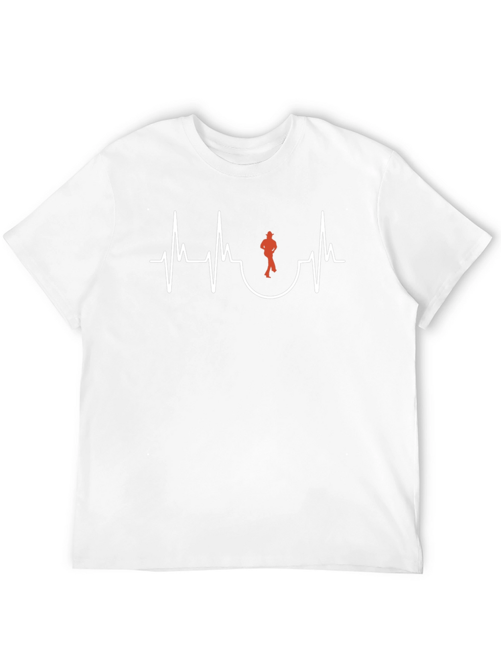 Cool Black T-Shirt - Dancing Heartbeat Design