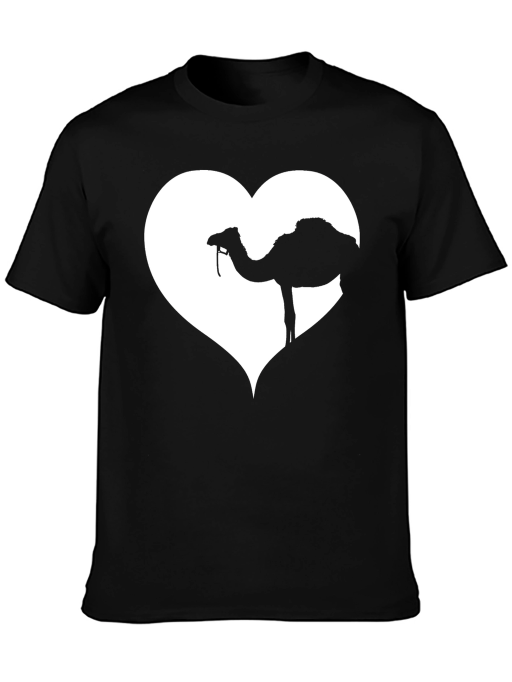 Camel Heart Graphic Black T-Shirt