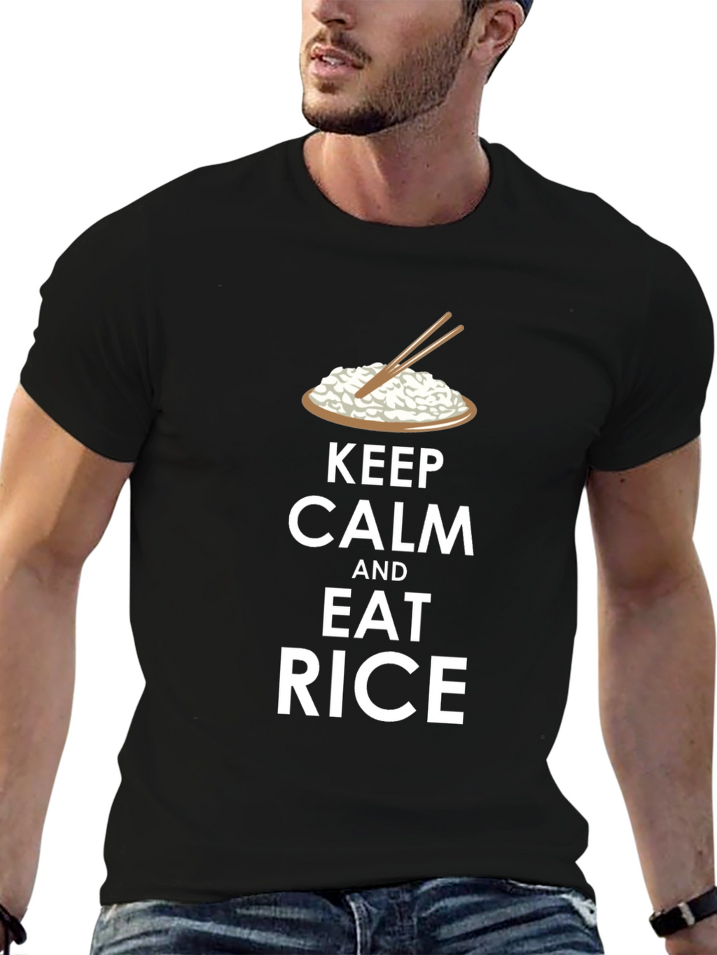 Keep Calm and Eat Rice T-Shirt