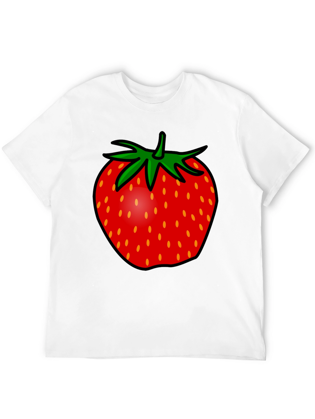 Strawberry Graphic Tee - Black Unisex T-Shirt