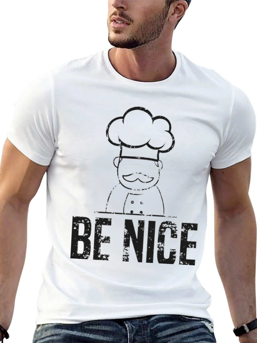 Be Nice Chef Graphic T-Shirt - Black