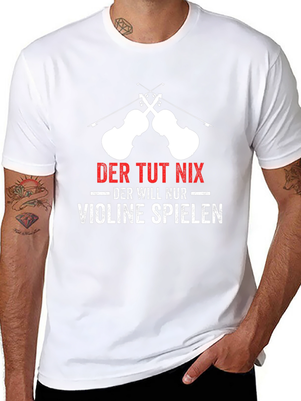 Violin Player Graphic T-Shirt German Humor