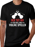 Violin Player Graphic T-Shirt German Humor