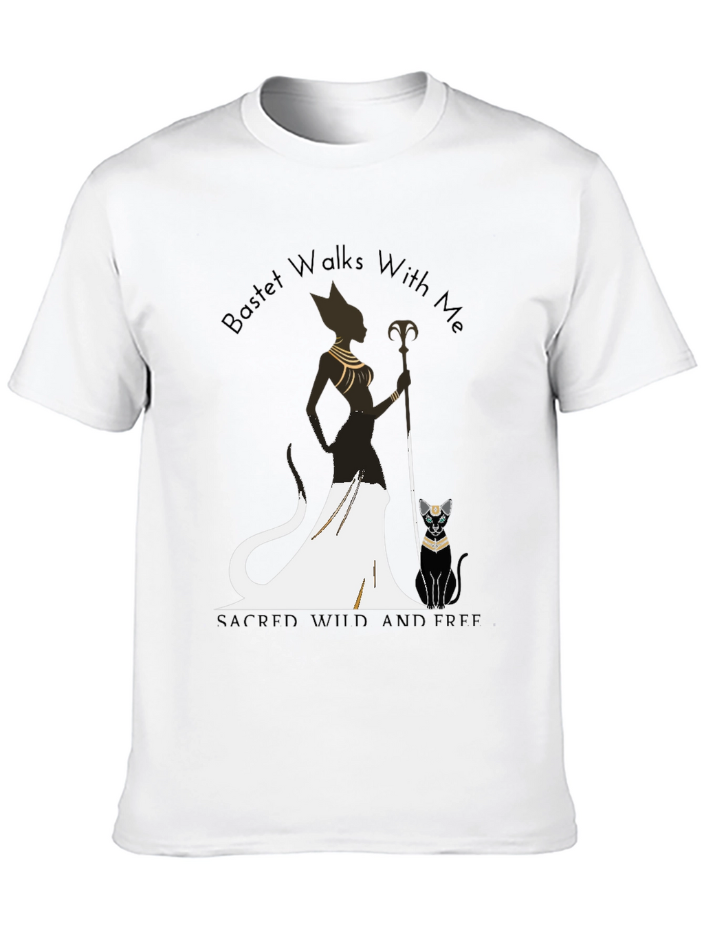 Bastet Walks With Me Graphic T-Shirt