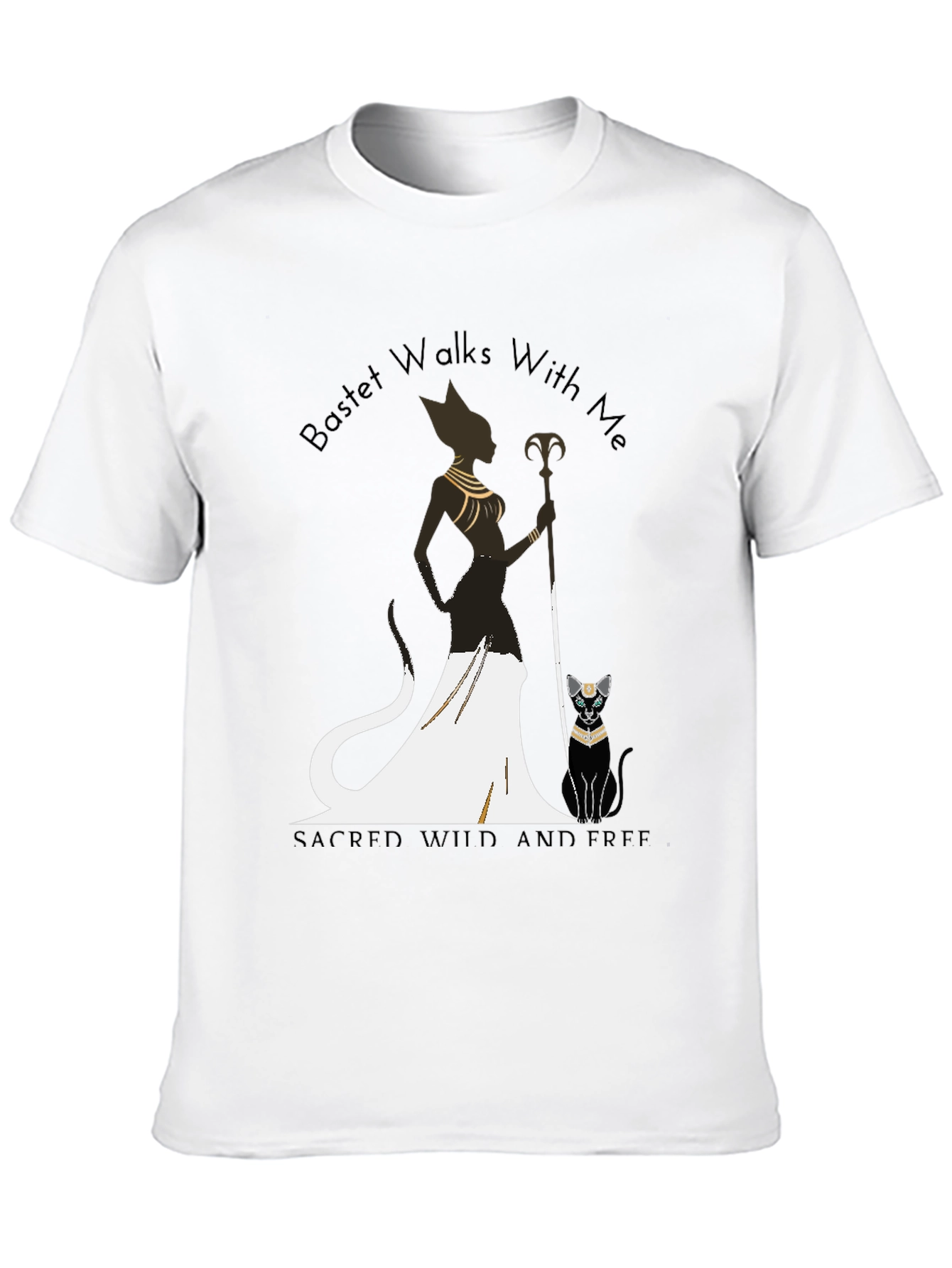 Bastet Walks With Me Graphic T-Shirt