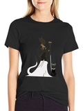 Bastet Walks With Me Graphic T-Shirt