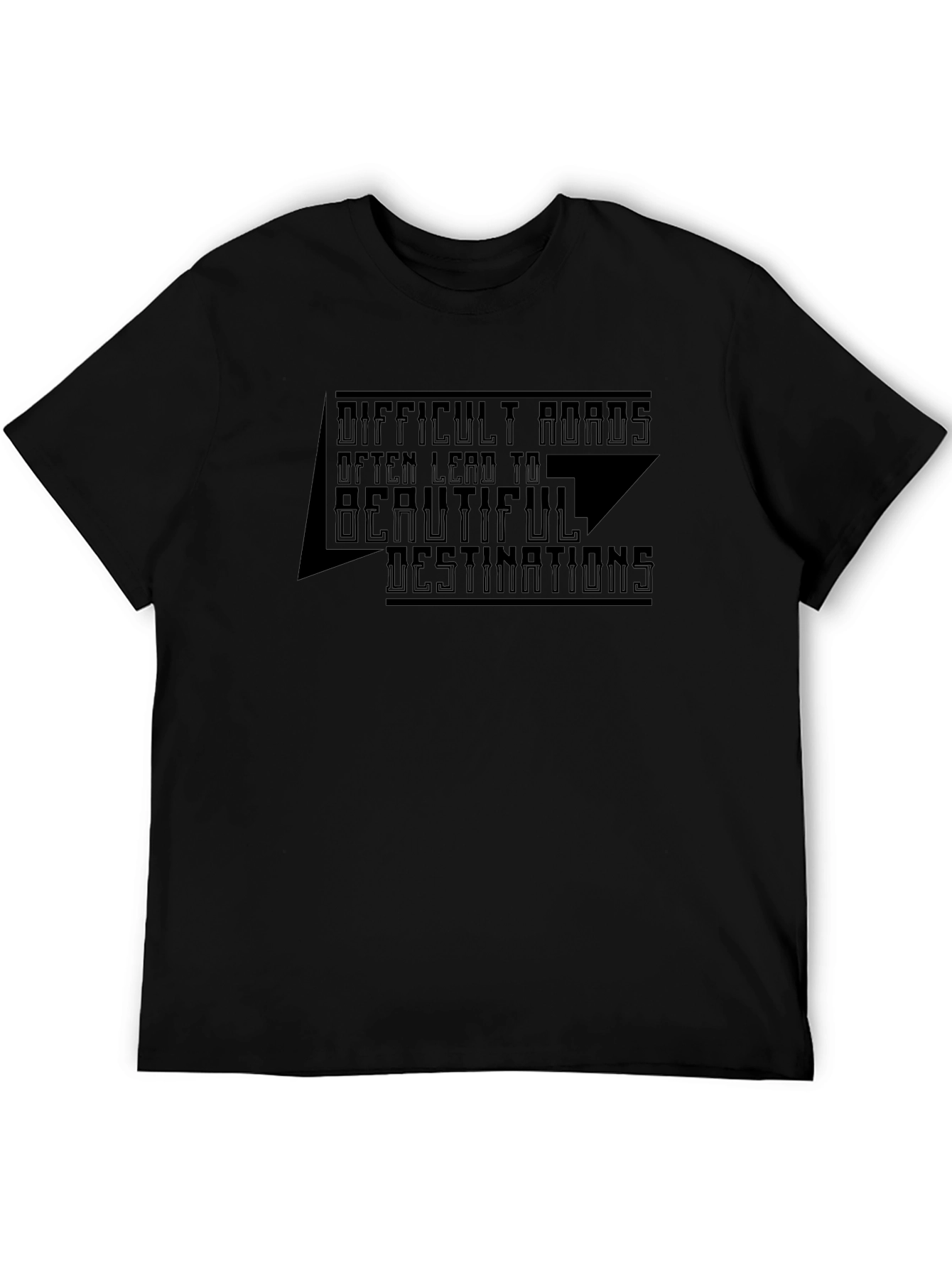 Inspirational Graphic Tee - Difficult Roads Destination