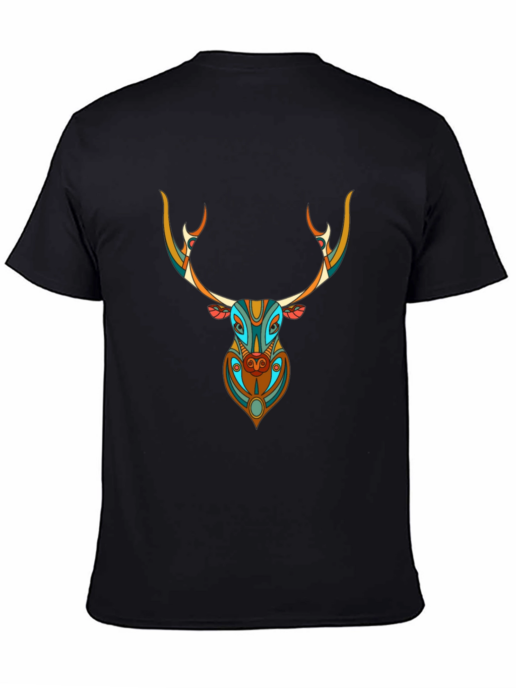 Geometric Deer Graphic Tee - Unique Style
